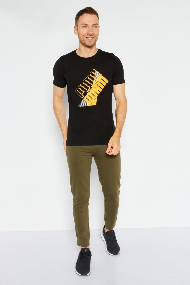 PUMA تي شيرت تدريب قصير الأكمام للرجال، رياضي، أزرق - Image 2